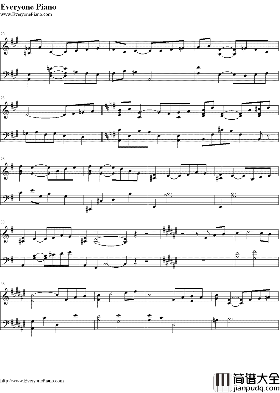 Quiet_Life钢琴谱_岩崎琢_浪客剑心_追忆篇OST