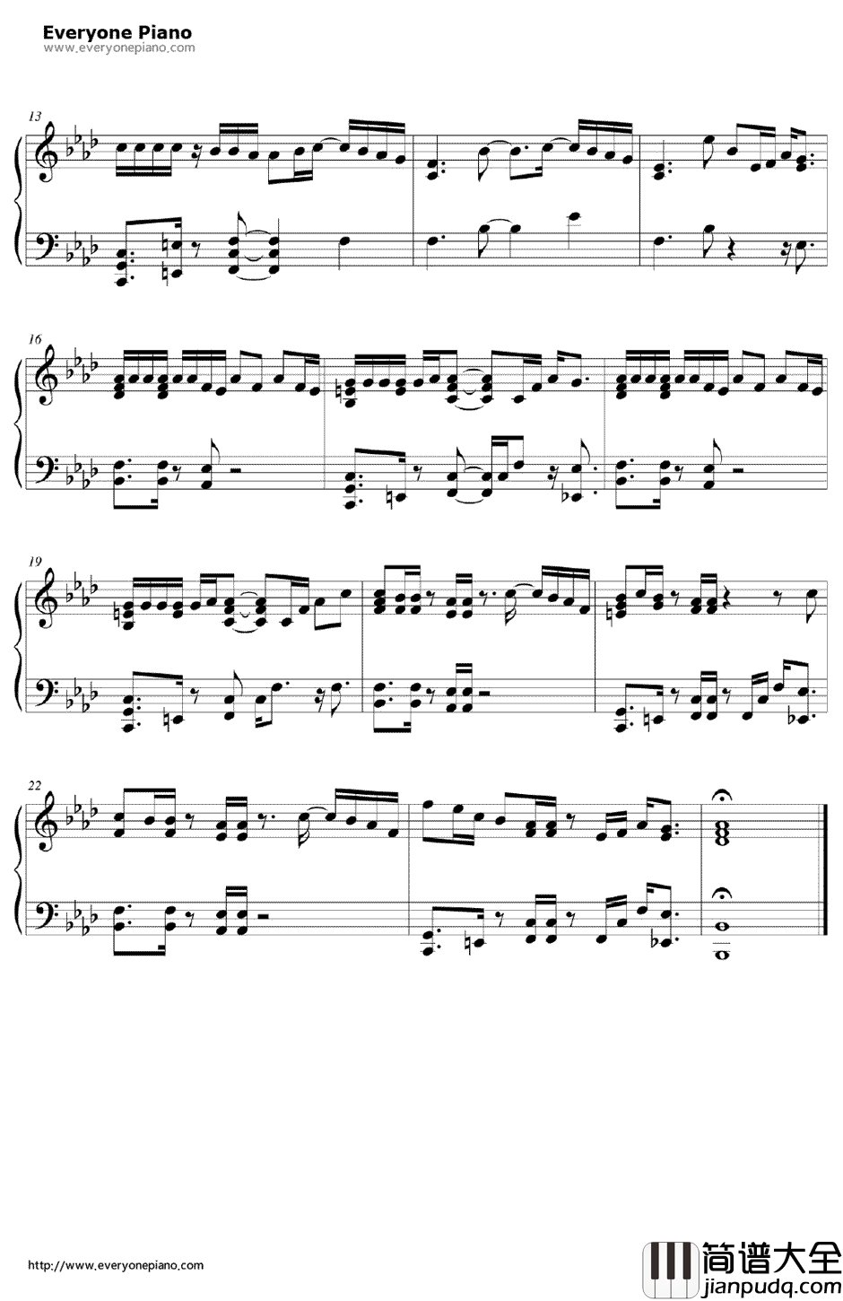 The_Way钢琴谱_Ariana_Grande_&_Mac_Miller