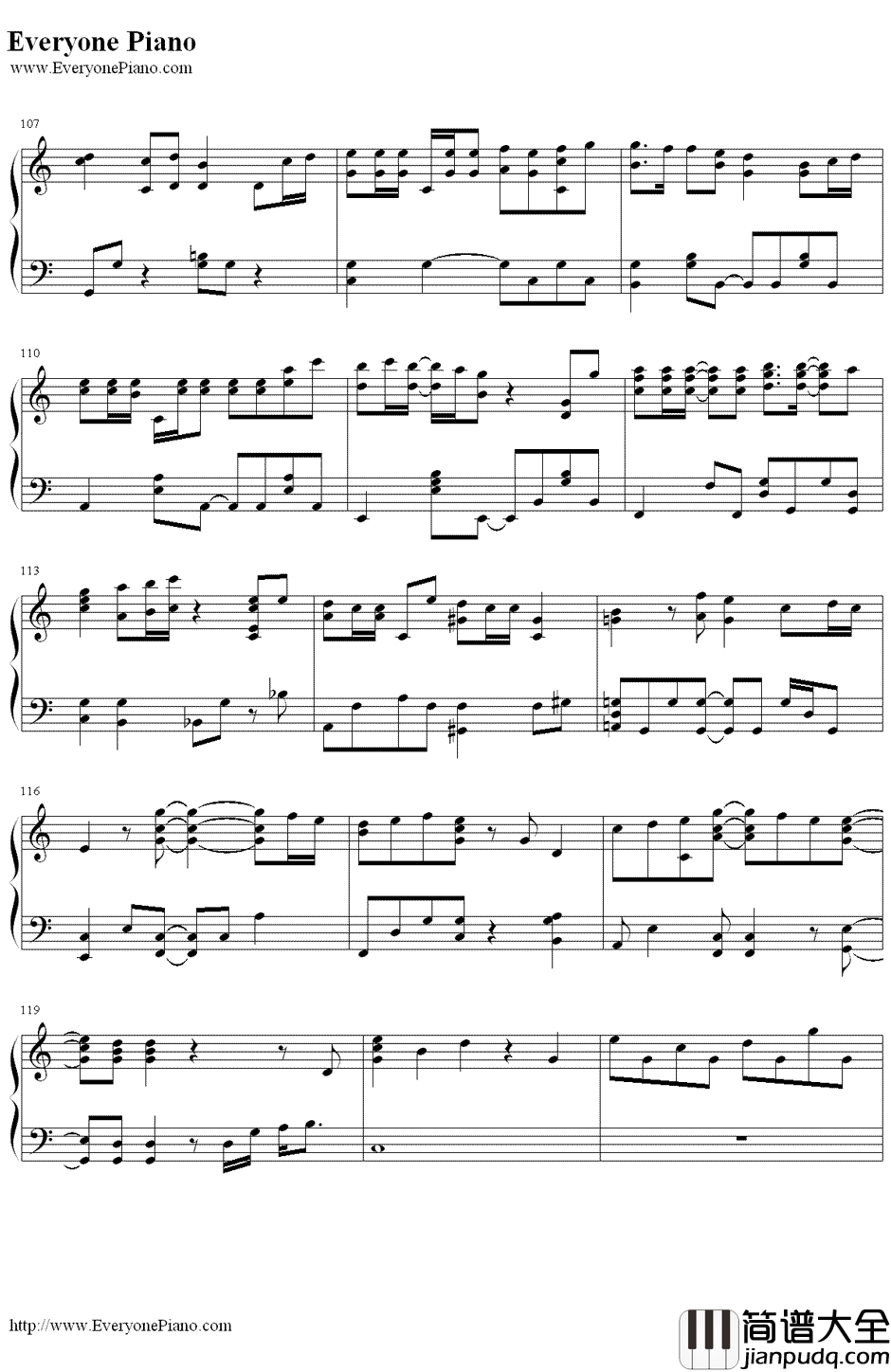 樱花花瓣（桜の花びらたち）钢琴谱_AKB48