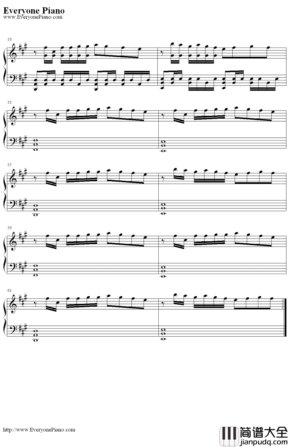 棋魂片尾曲钢琴谱_棋魂_ヒカルの碁ED