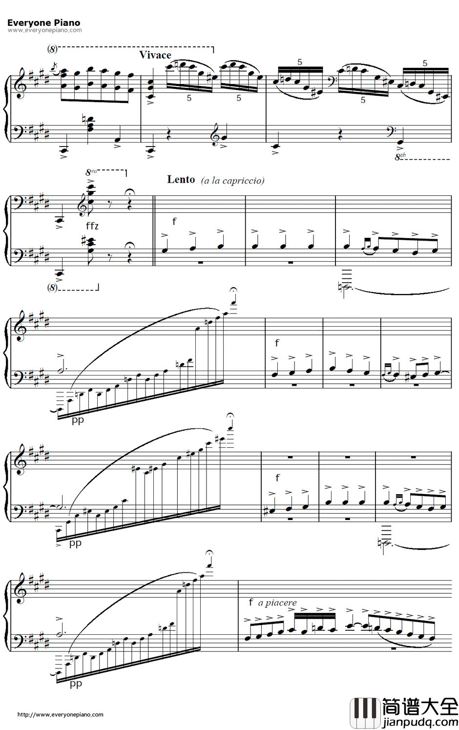 Malaguena钢琴谱_ErnestoLecuona