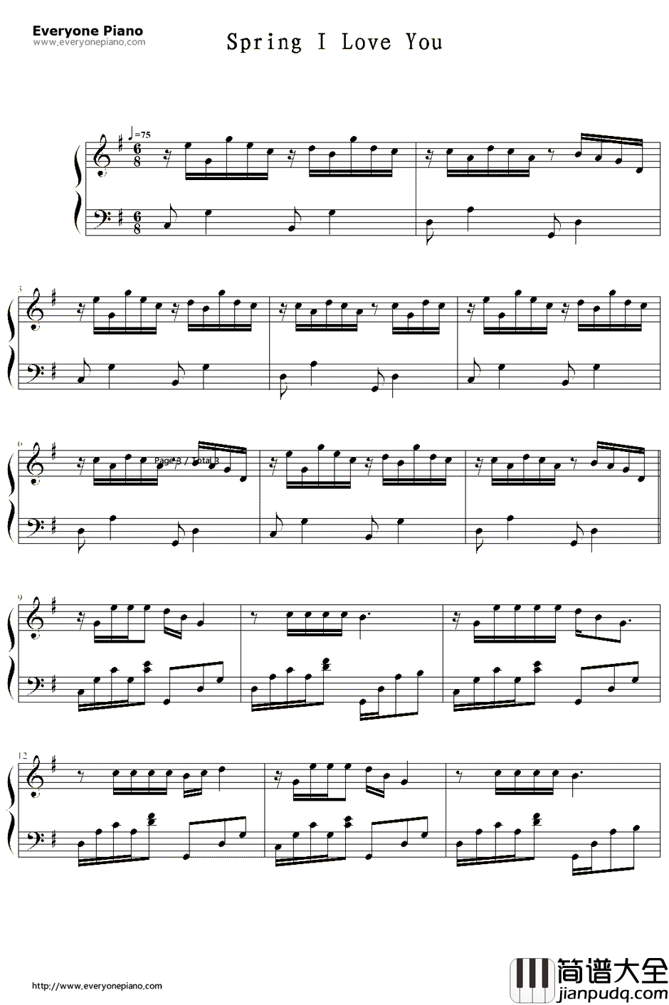 SpringILoveYou钢琴谱_BigBabyDriver__绅士的品格_插曲