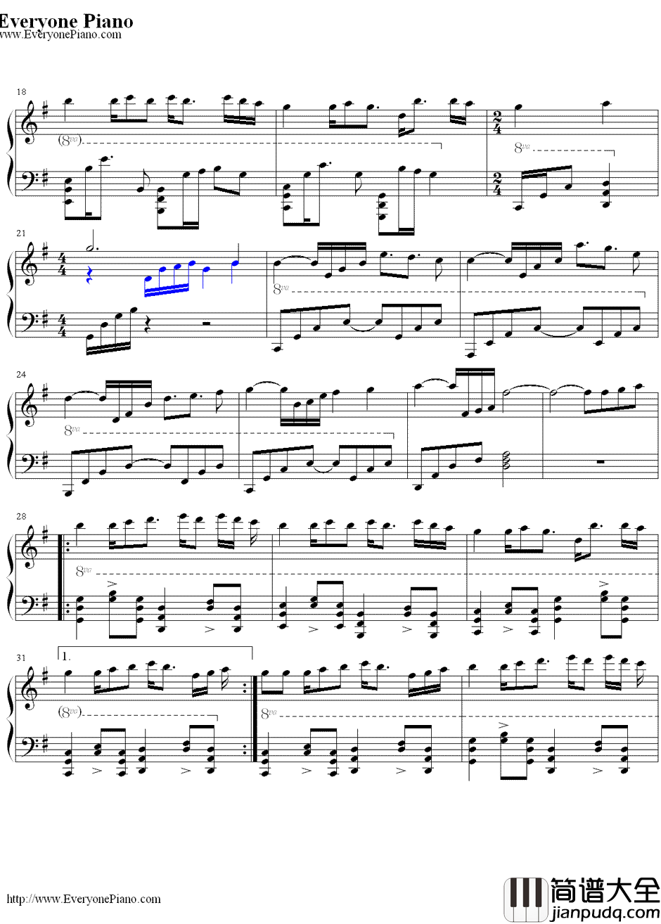 别了充满回忆的地方钢琴谱_初音未来