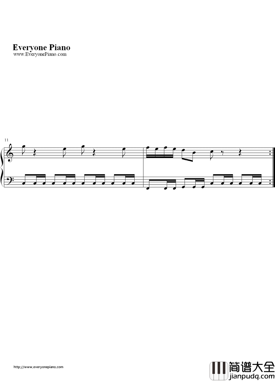 跑跑卡丁车背景音乐钢琴谱_NEXON_跑跑卡丁车背景音乐