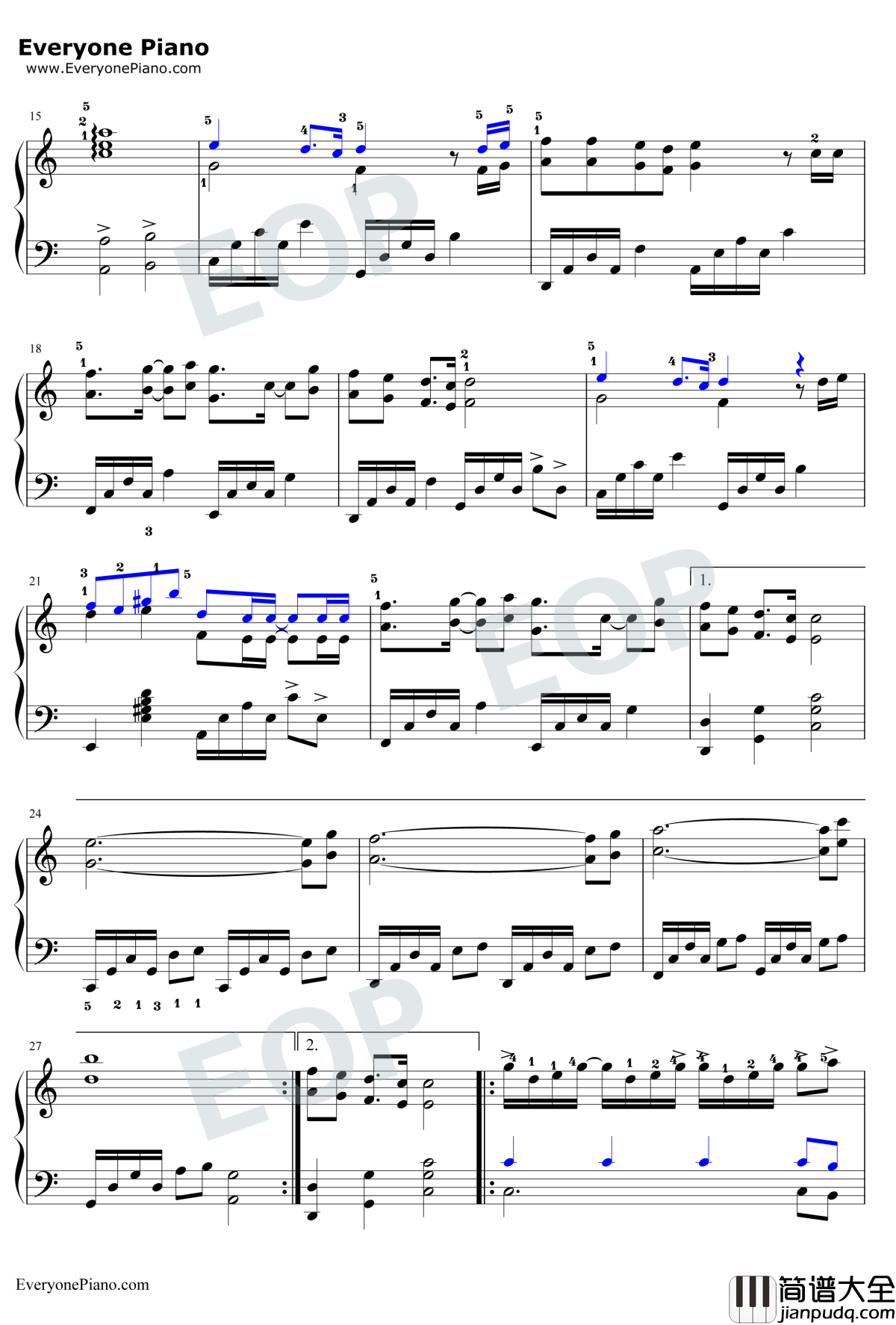 人间钢琴谱_王菲