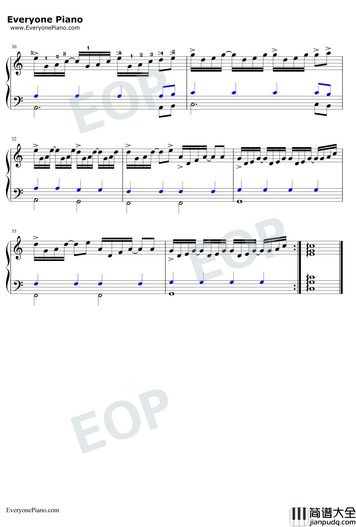 人间钢琴谱_王菲