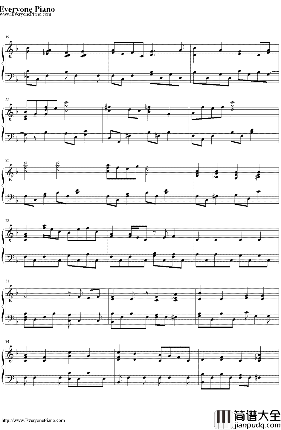 泪光闪闪（涙そうそう）钢琴谱_夏川里美