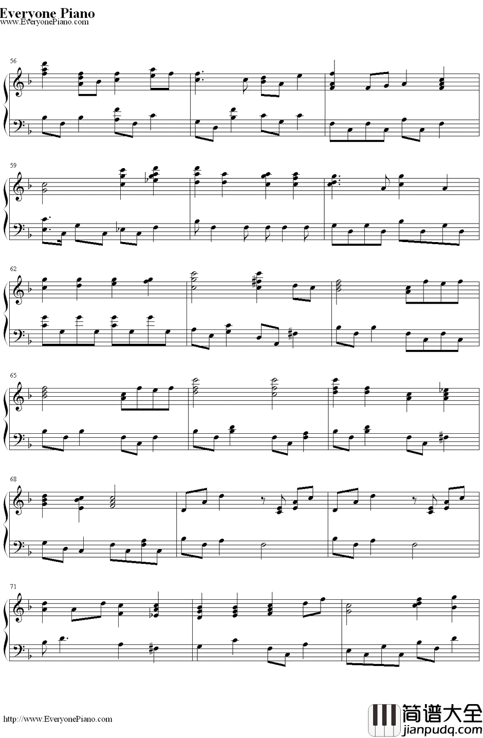 泪光闪闪（涙そうそう）钢琴谱_夏川里美