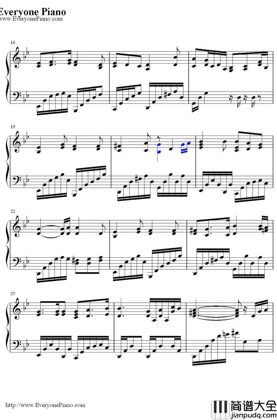 璀璨天空中的寂静（輝く空の静寂には）钢琴谱_Kalafina__黑执事II_插曲