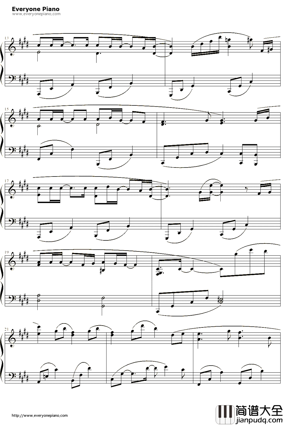 相同天空下不同时间里钢琴谱_珠熙（8Eight）_仁显王后的男人OST