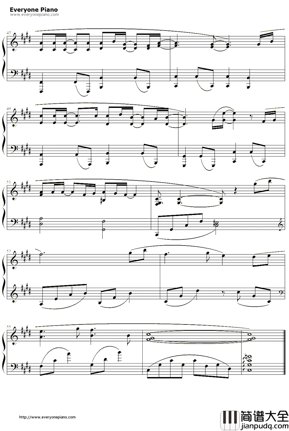 相同天空下不同时间里钢琴谱_珠熙（8Eight）_仁显王后的男人OST