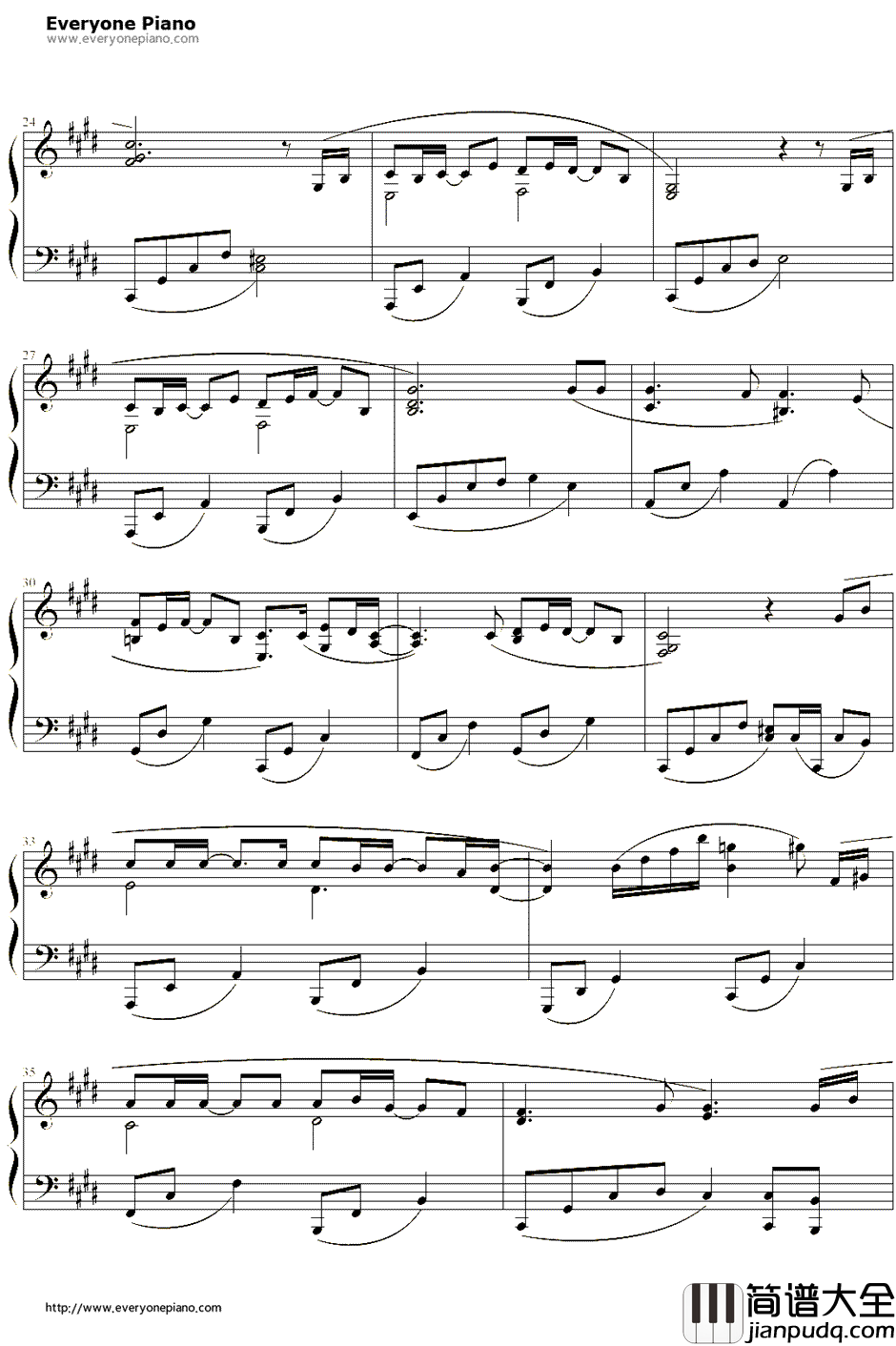 相同天空下不同时间里钢琴谱_珠熙（8Eight）_仁显王后的男人OST