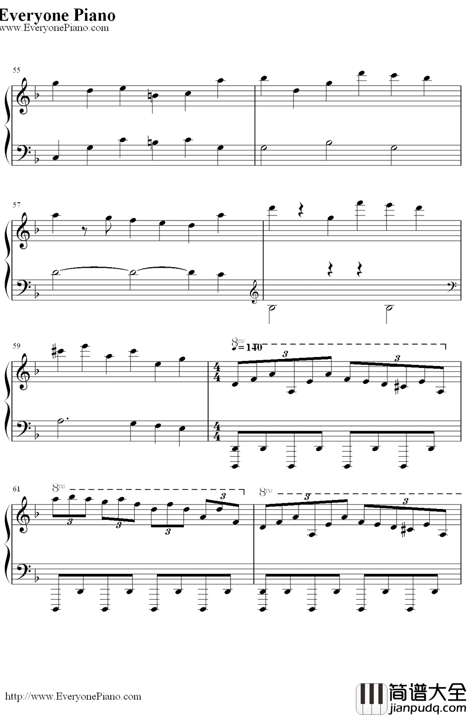 亨德尔的萨拉班德（Handel'sSarabande）钢琴谱_马克西姆MaksimMrvica