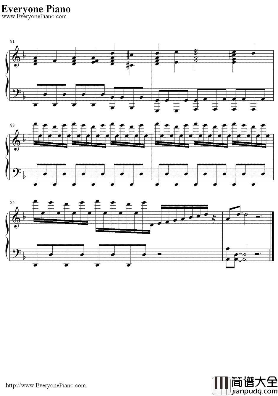 亨德尔的萨拉班德（Handel'sSarabande）钢琴谱_马克西姆MaksimMrvica