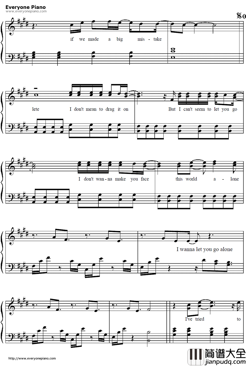 Incomplete钢琴谱_后街男孩（BackstreetBoys）