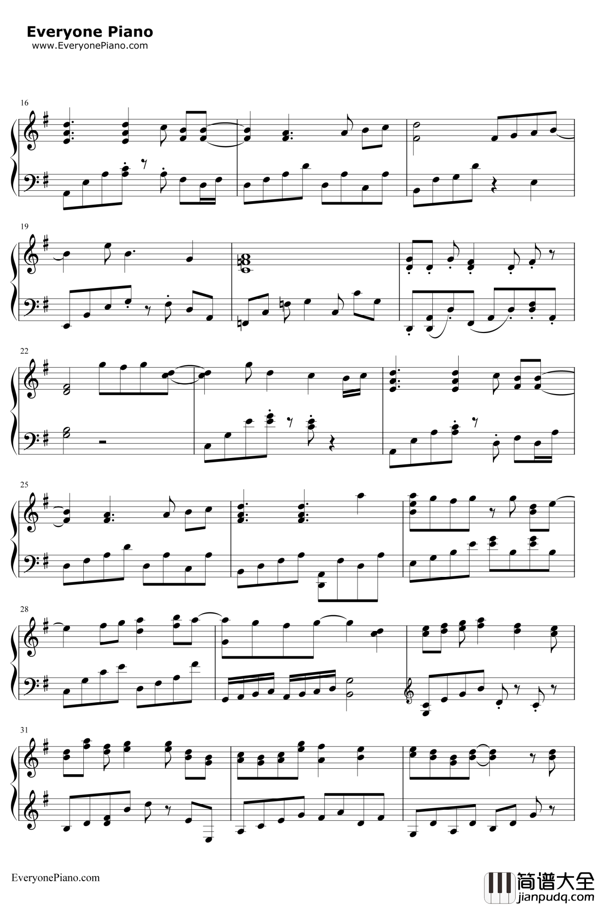 それは风のように钢琴谱_折户伸治__CLANNAD_BGM