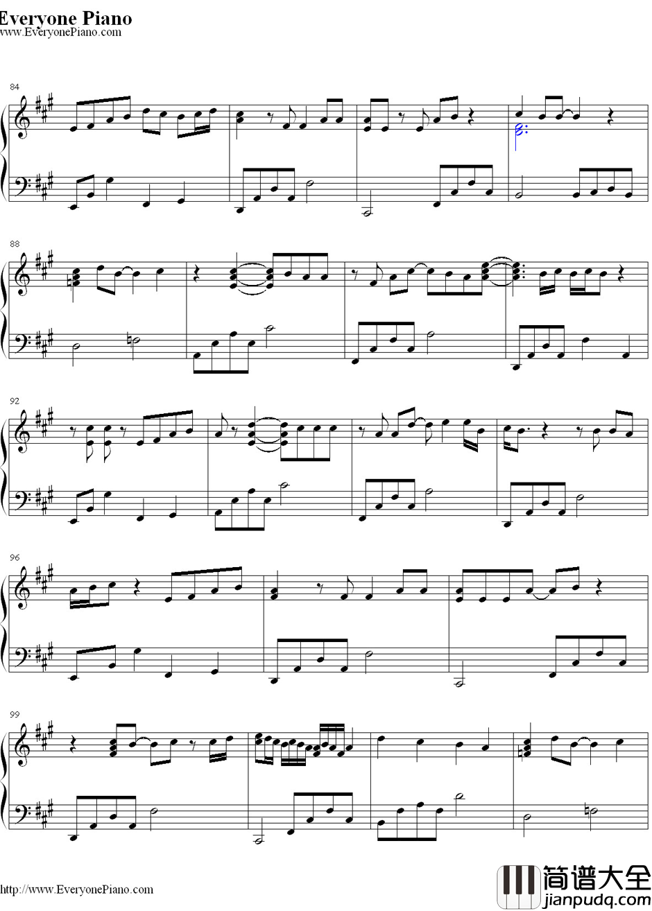 Eternally钢琴谱_宇多田光宇多田ヒカル__InnocentLove_主题曲