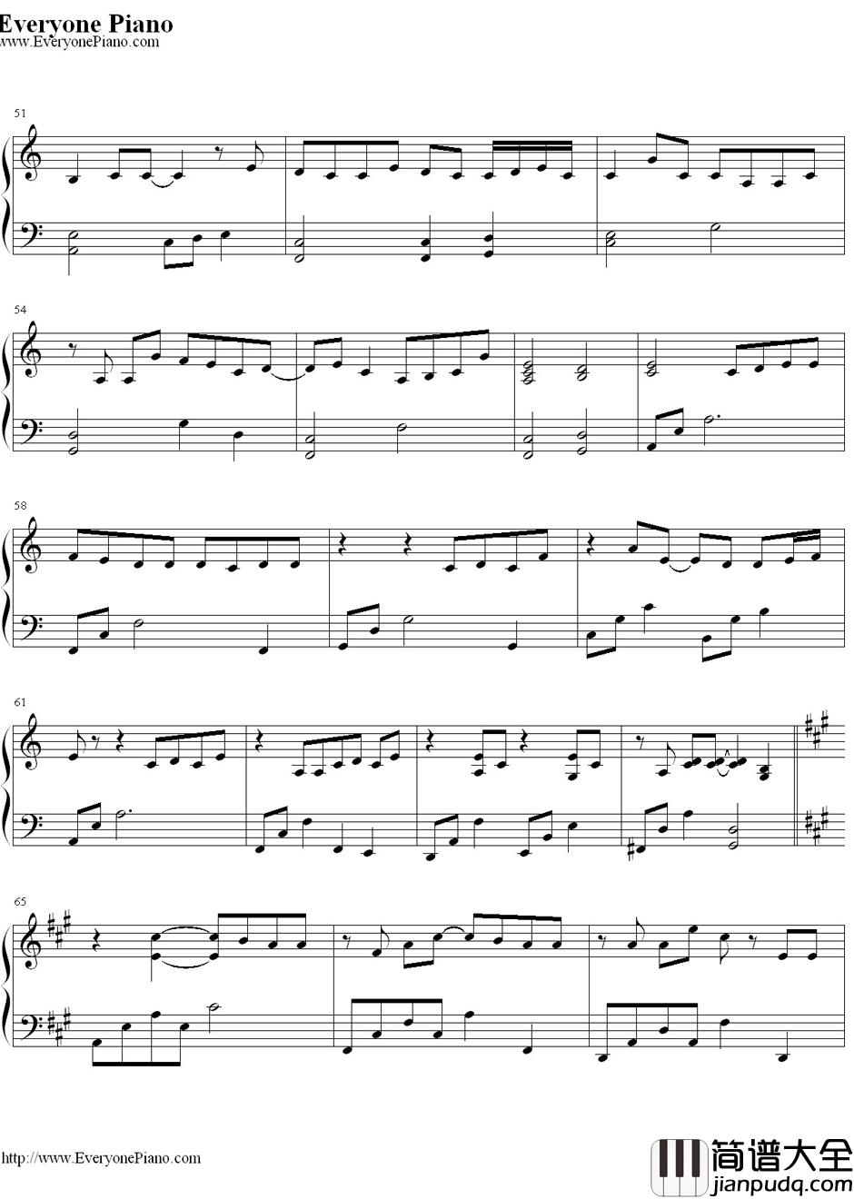 Eternally钢琴谱_宇多田光宇多田ヒカル__InnocentLove_主题曲