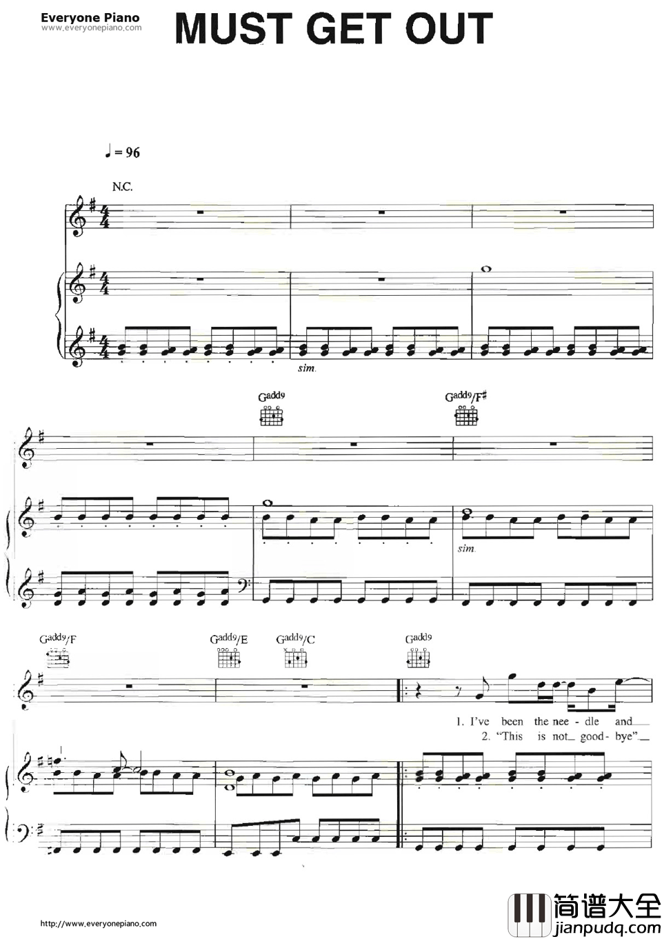 Must_Get_Out钢琴谱_Maroon5