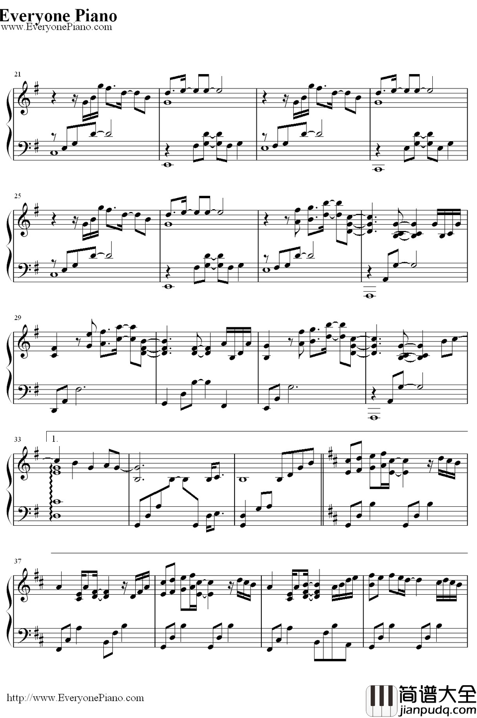 恋がくれたもの钢琴谱_西村由纪江