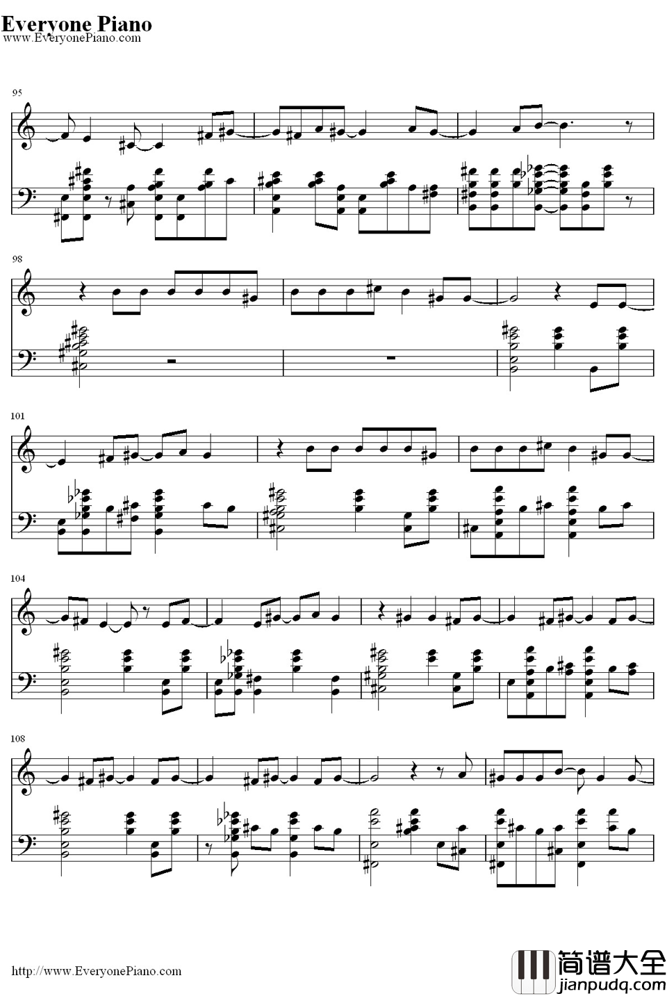 Don't_Tell_Me钢琴谱_艾薇儿_AvrilLavigne