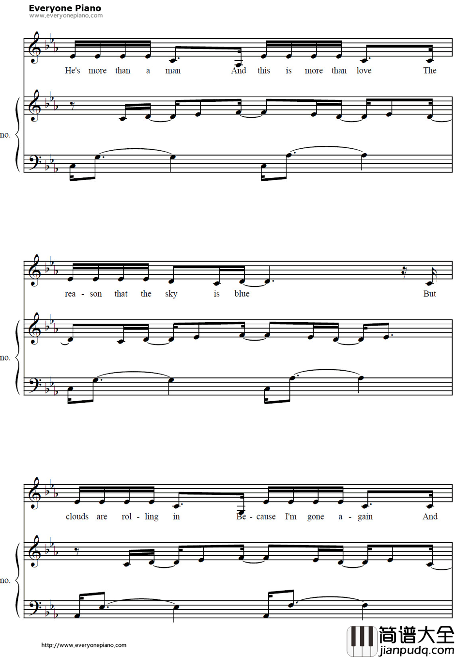 Unfaithful钢琴谱_Rihanna