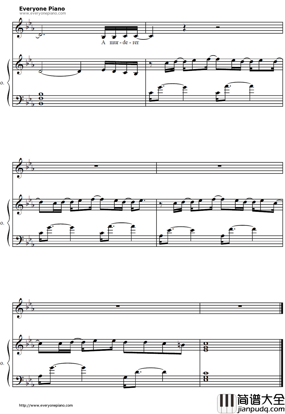 Unfaithful钢琴谱_Rihanna