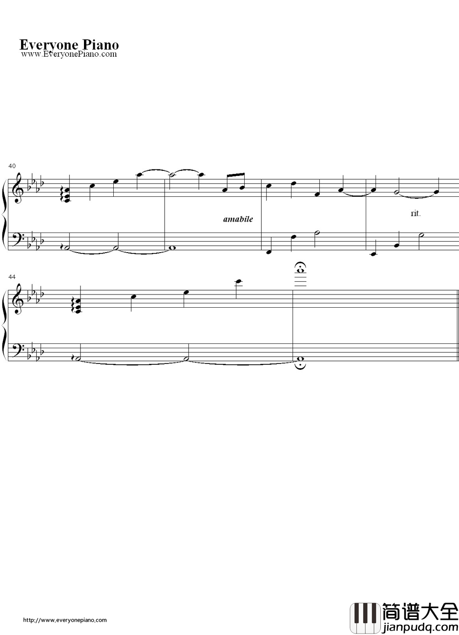 忧伤的步美钢琴谱_大野克夫_名侦探柯南插曲