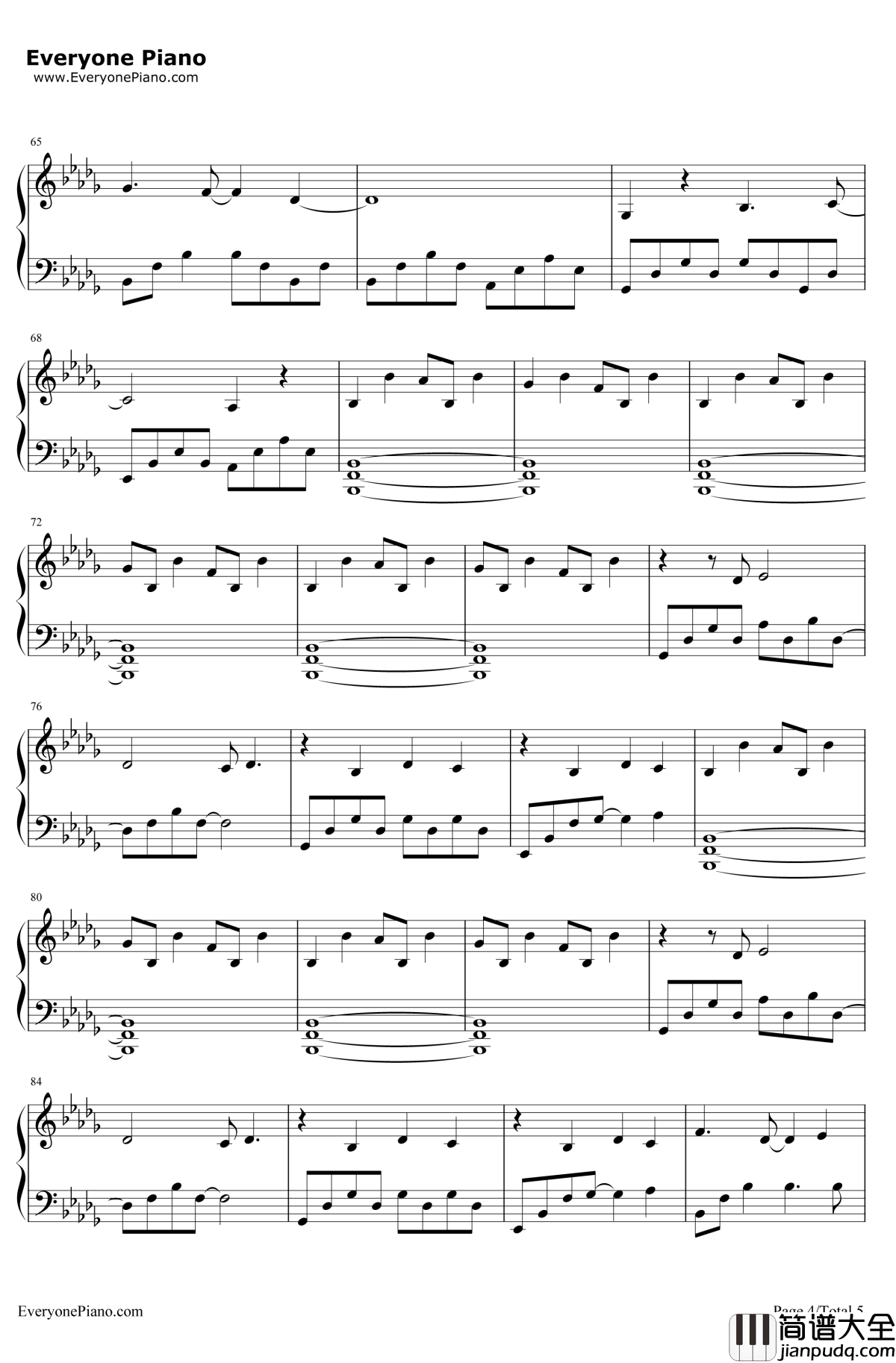 Lithium钢琴谱_Evanescence