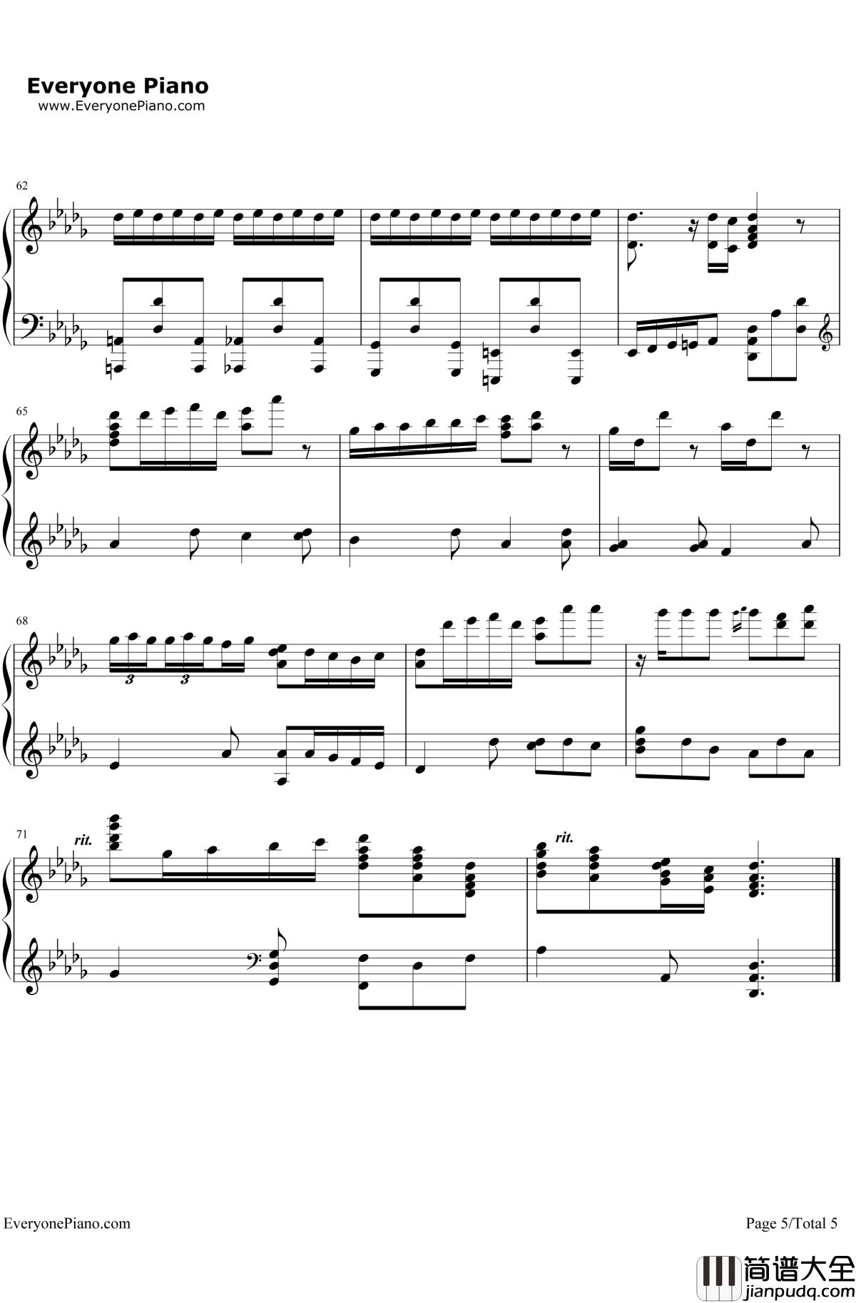 Homecoming钢琴谱_JonSchmidt