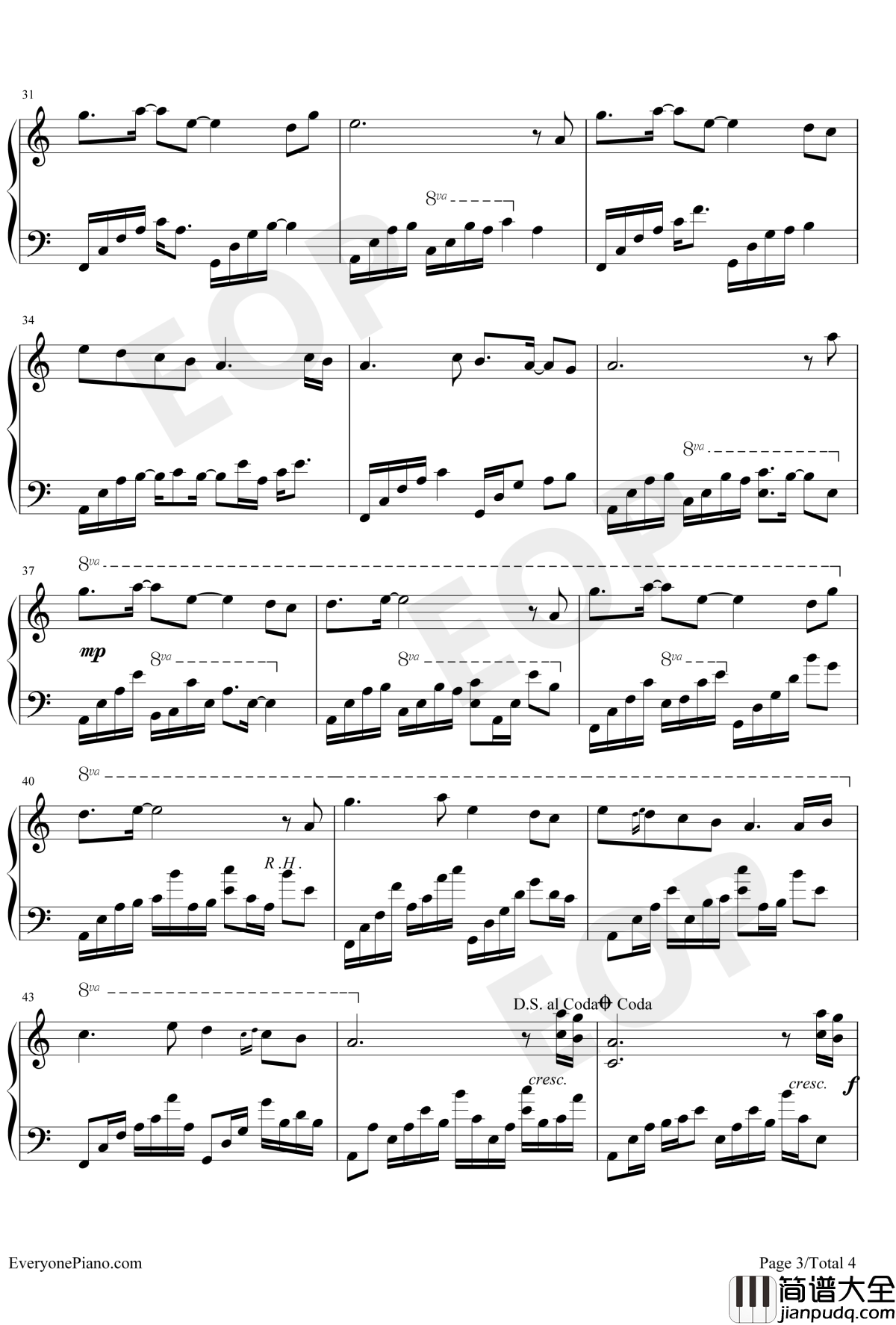 乱红钢琴谱_刘子菲