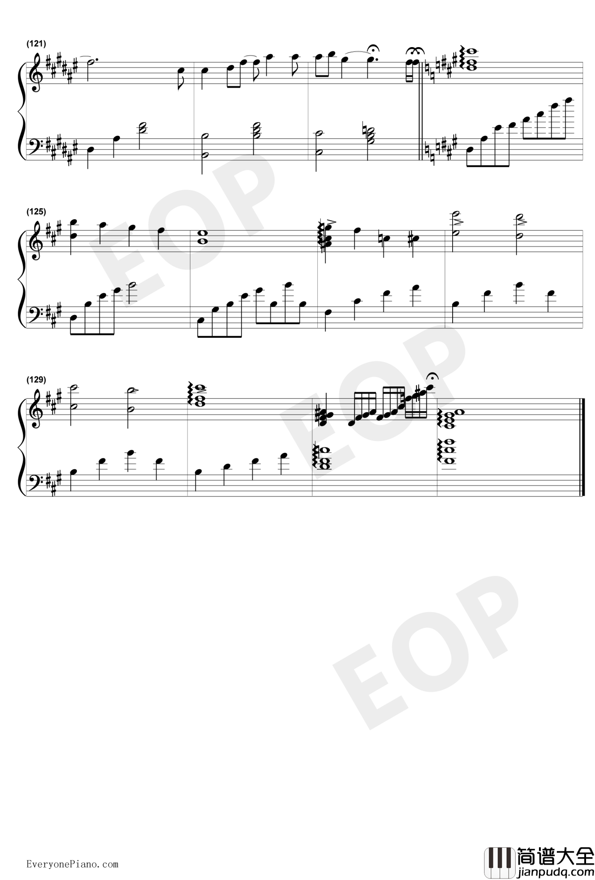 爱的回归线钢琴谱_陈韵若陈每文_爱情公寓3插曲