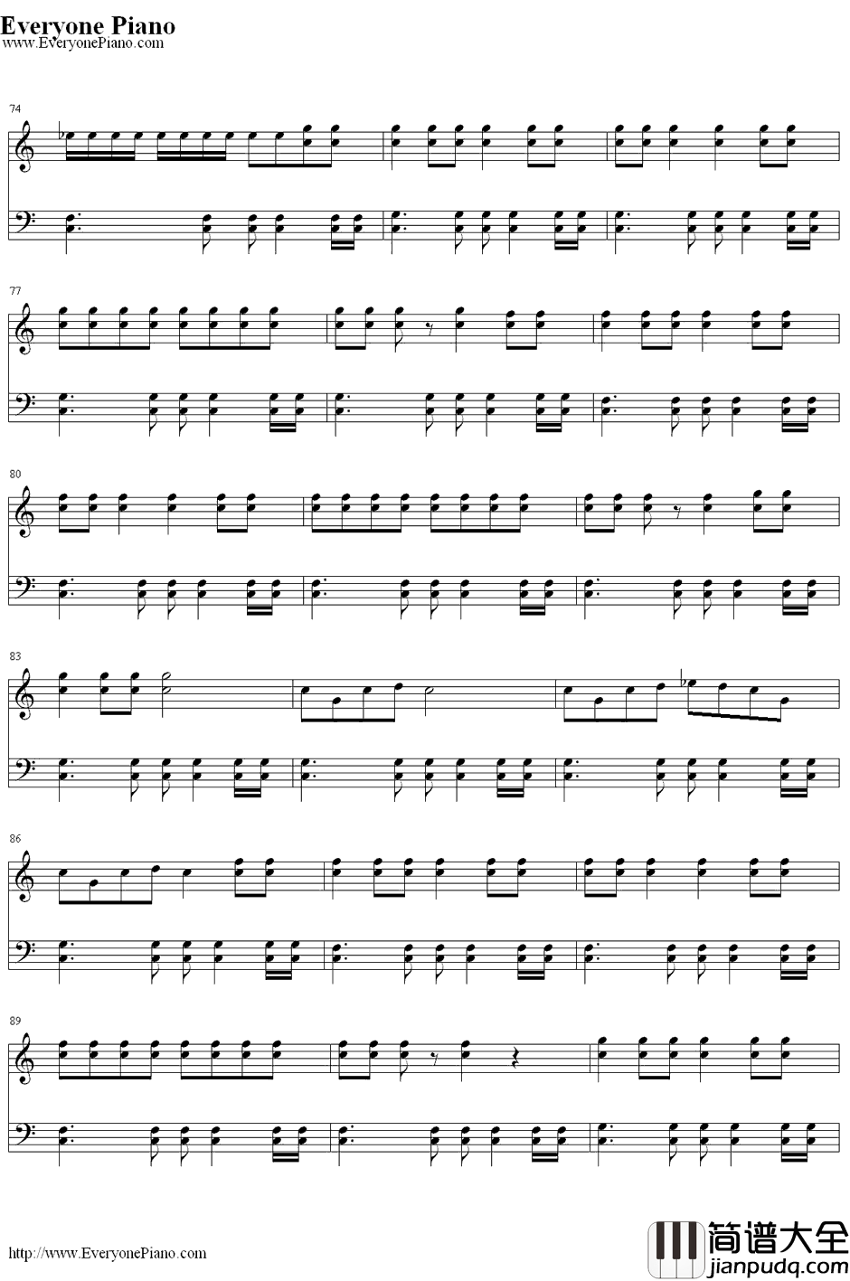 Bottoms_Up钢琴谱_TreySongz&NickiMinaj