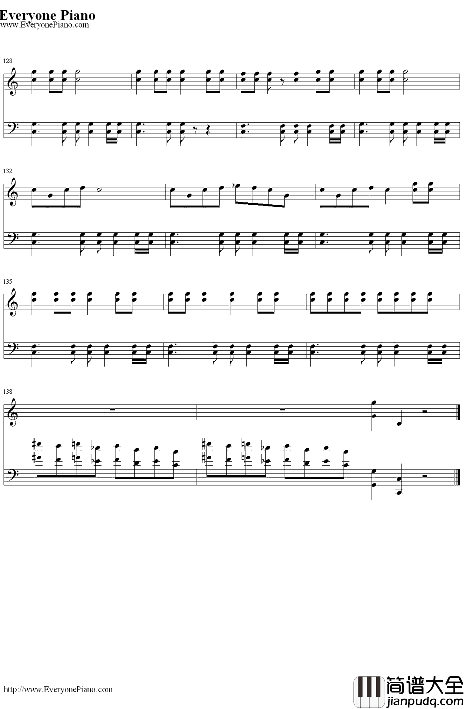 Bottoms_Up钢琴谱_TreySongz&NickiMinaj