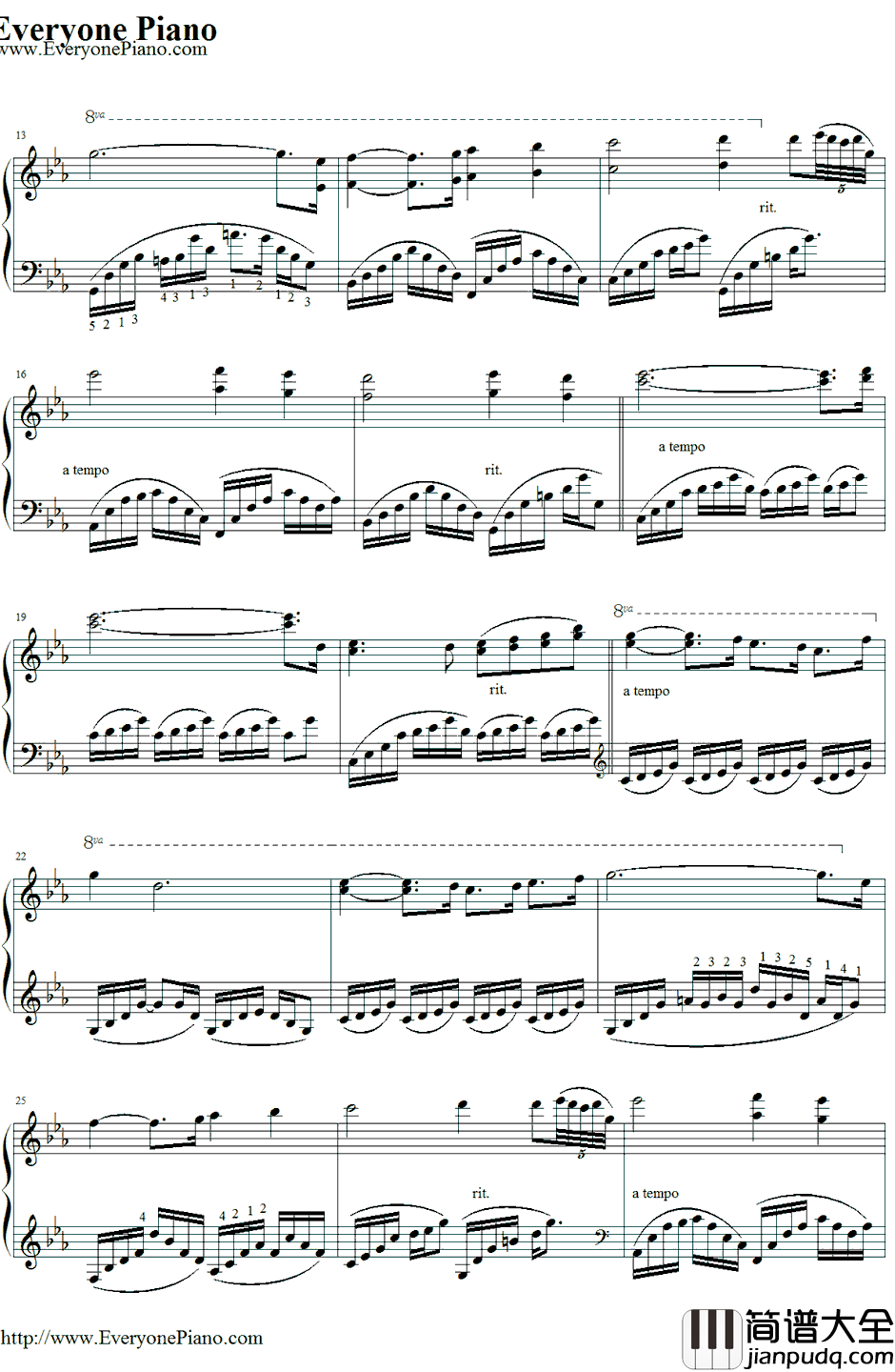 One_Man's_Dream钢琴谱_雅尼（Yanni）