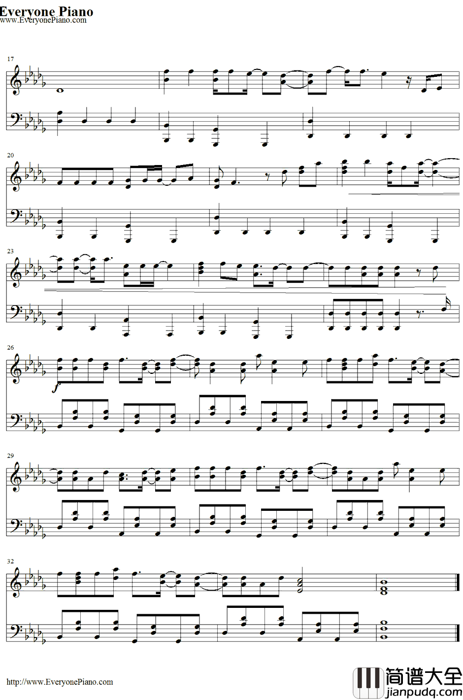 Little_Talks钢琴谱_OfMonstersandMen