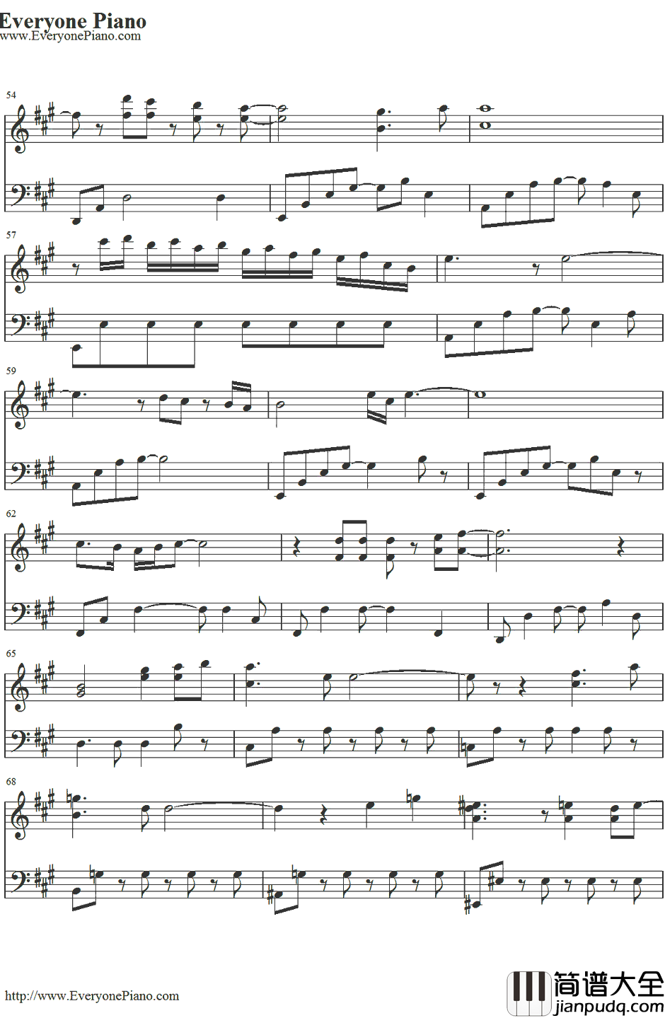 To_Love_You_More钢琴谱_CelineDion_恋人よ〔恋人啊！〕主题曲