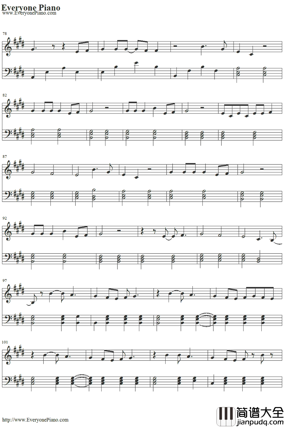 Alone_Together钢琴谱_FallOutBoy