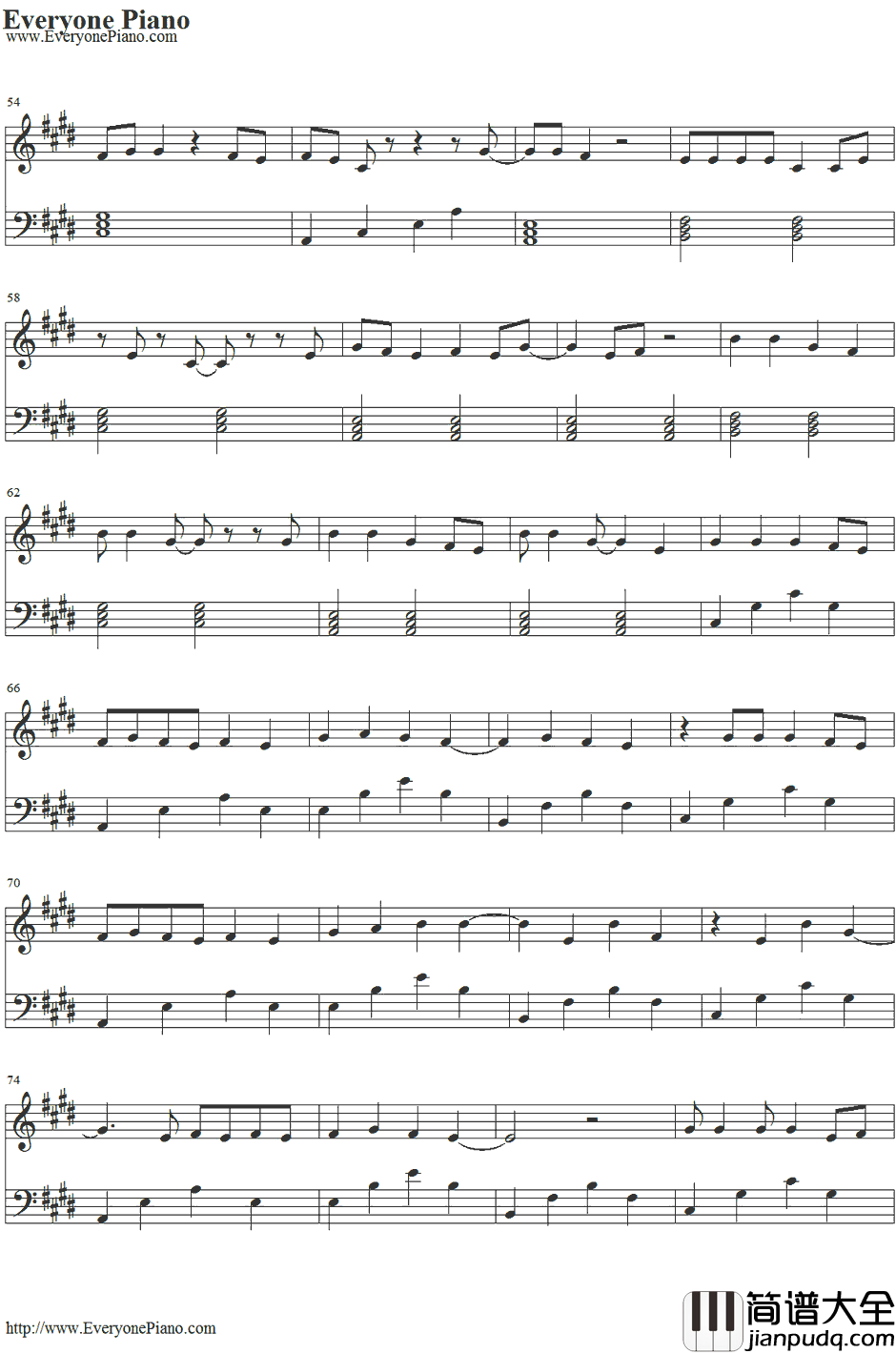 Alone_Together钢琴谱_FallOutBoy