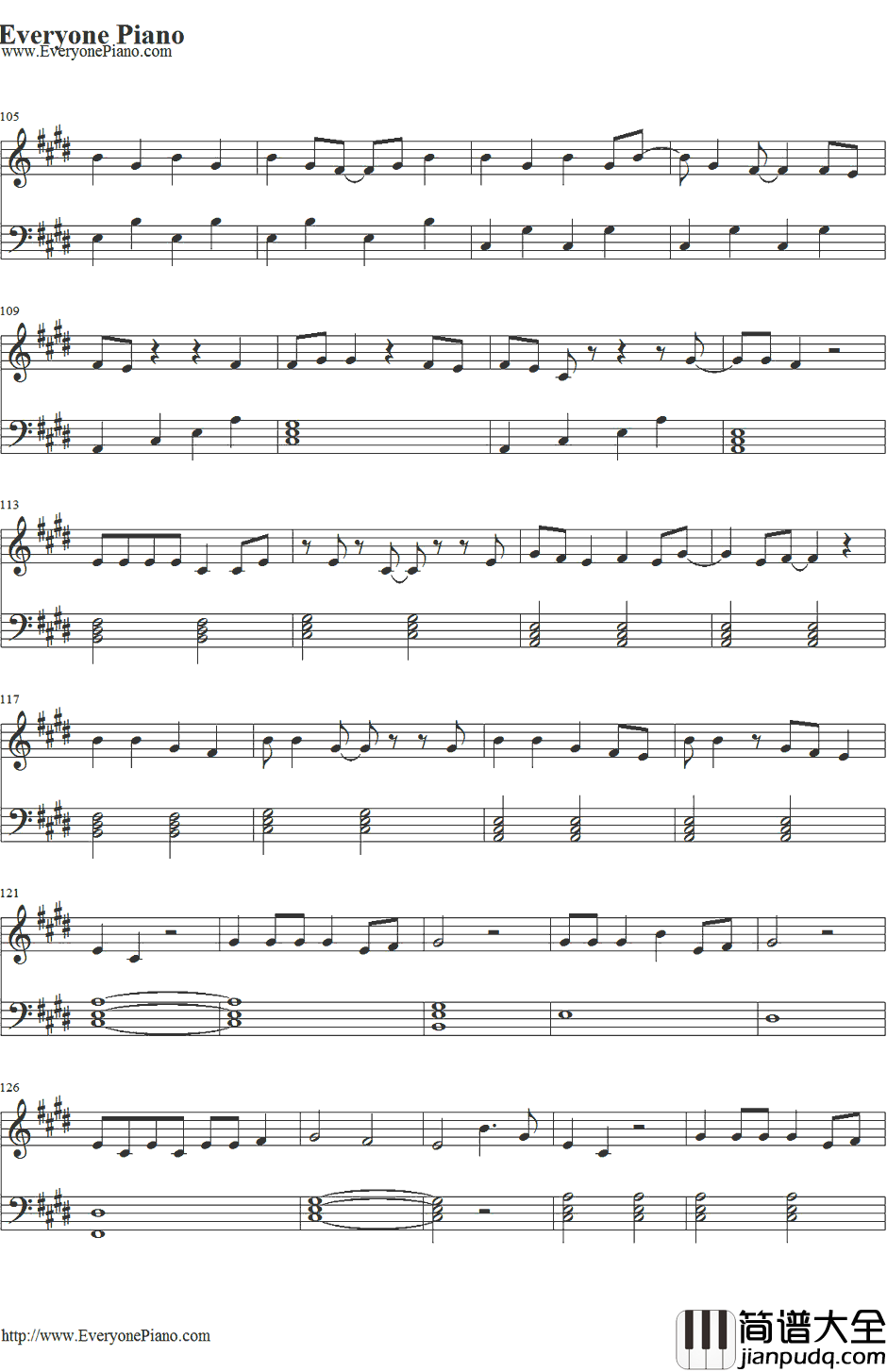 Alone_Together钢琴谱_FallOutBoy