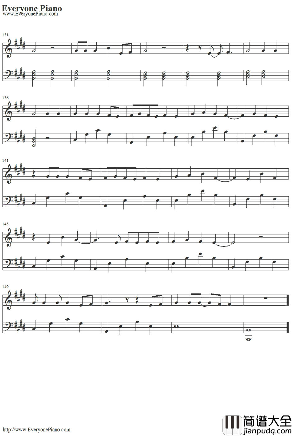 Alone_Together钢琴谱_FallOutBoy