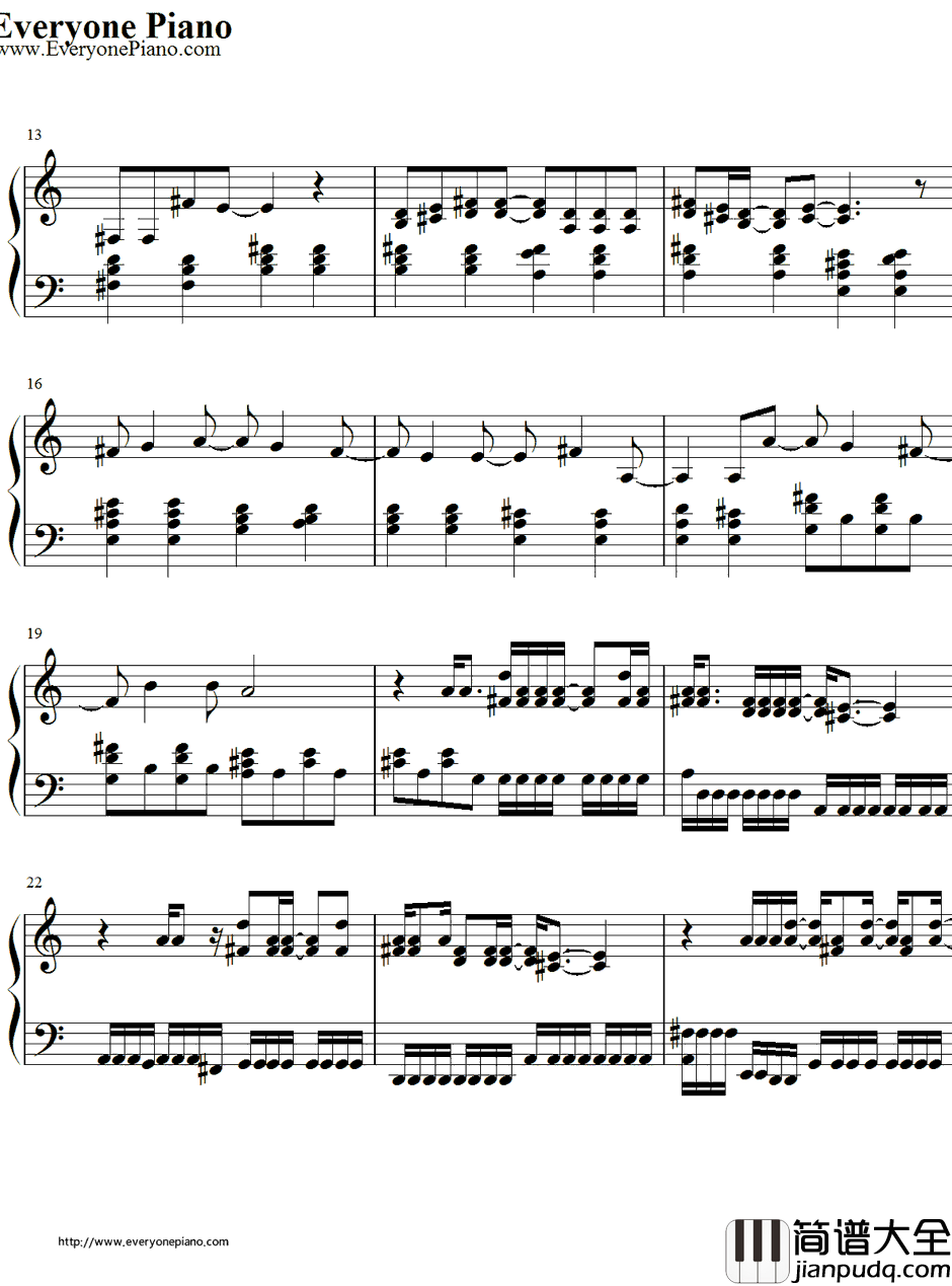 MyHappyEnding钢琴谱_AvrilLavigne