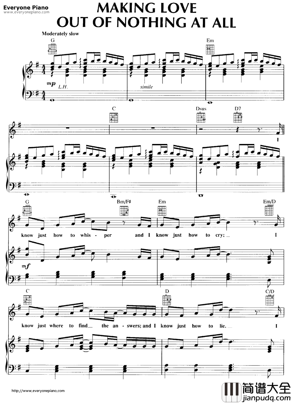 Making_Love_Out_Of_Nothing_At_All钢琴谱_AirSupply