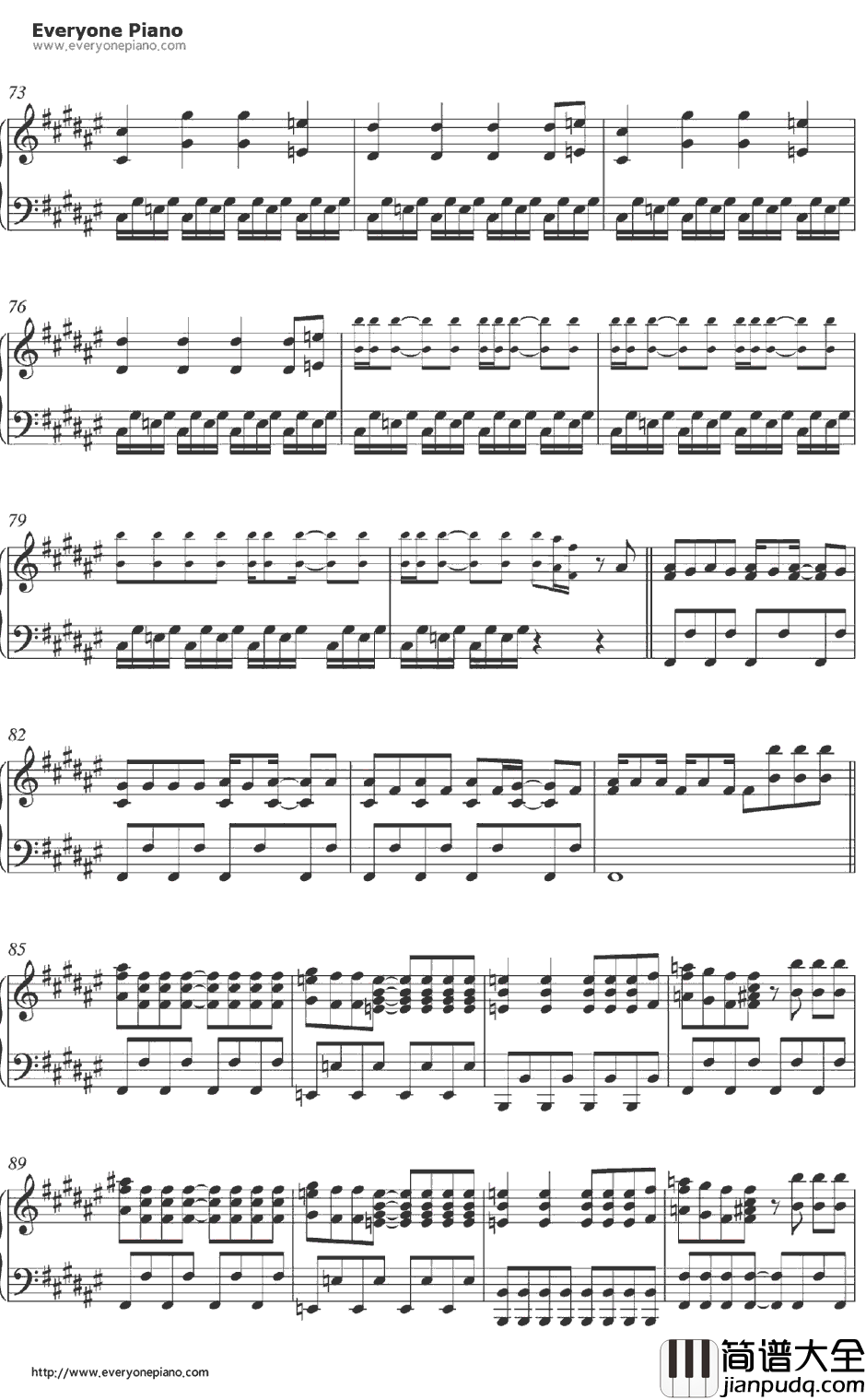 Born_This_Way钢琴谱_LadyGaGa