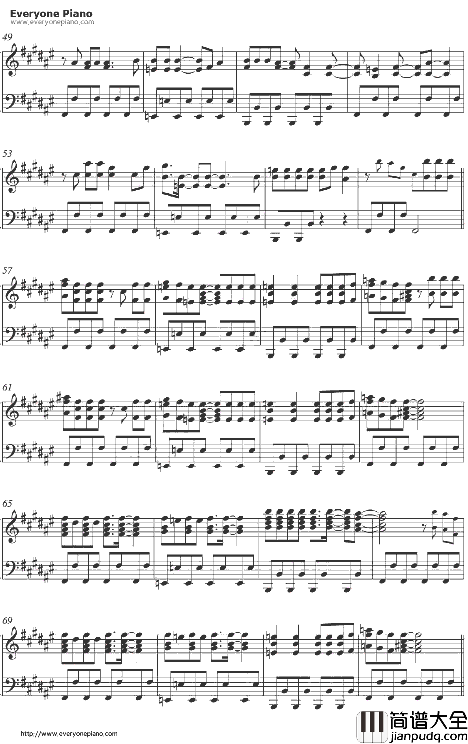 Born_This_Way钢琴谱_LadyGaGa