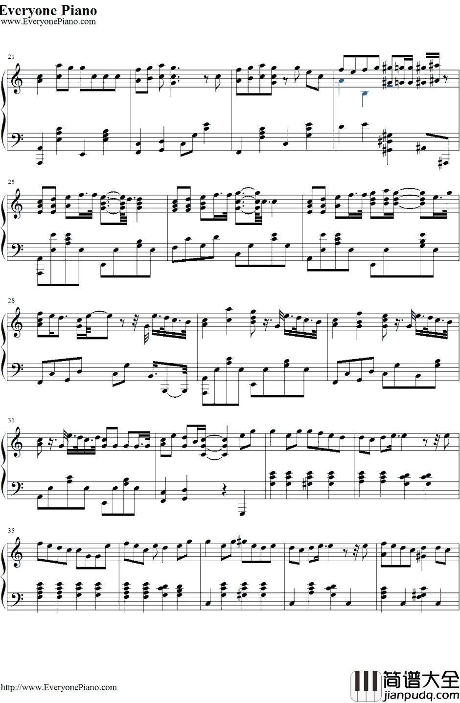 キセキ钢琴谱_GREEEEN_奇迹