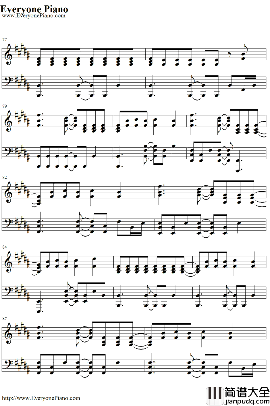 Yellow钢琴谱_Coldplay