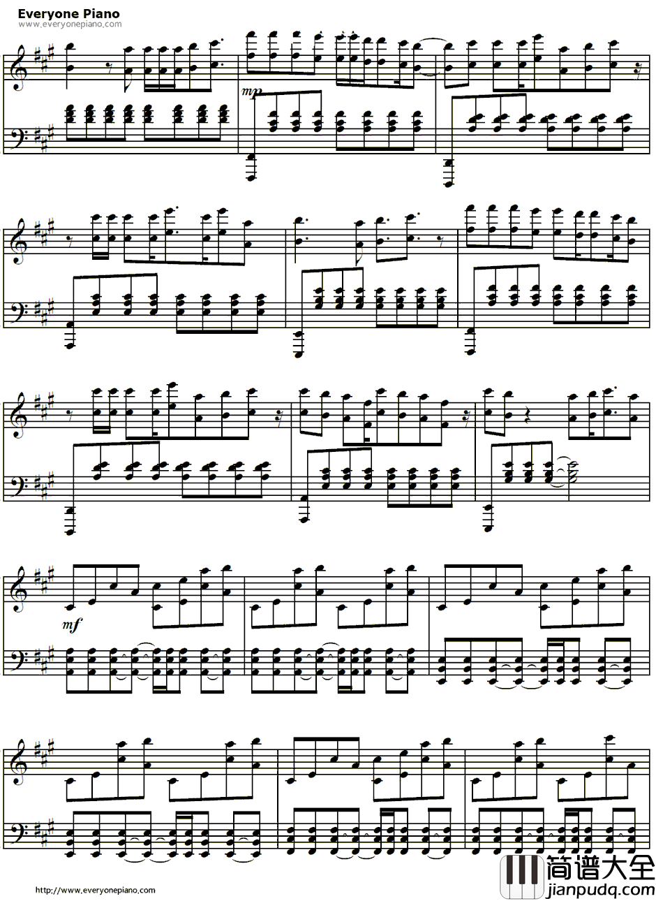 For_the_First_Time钢琴谱_TheScript_