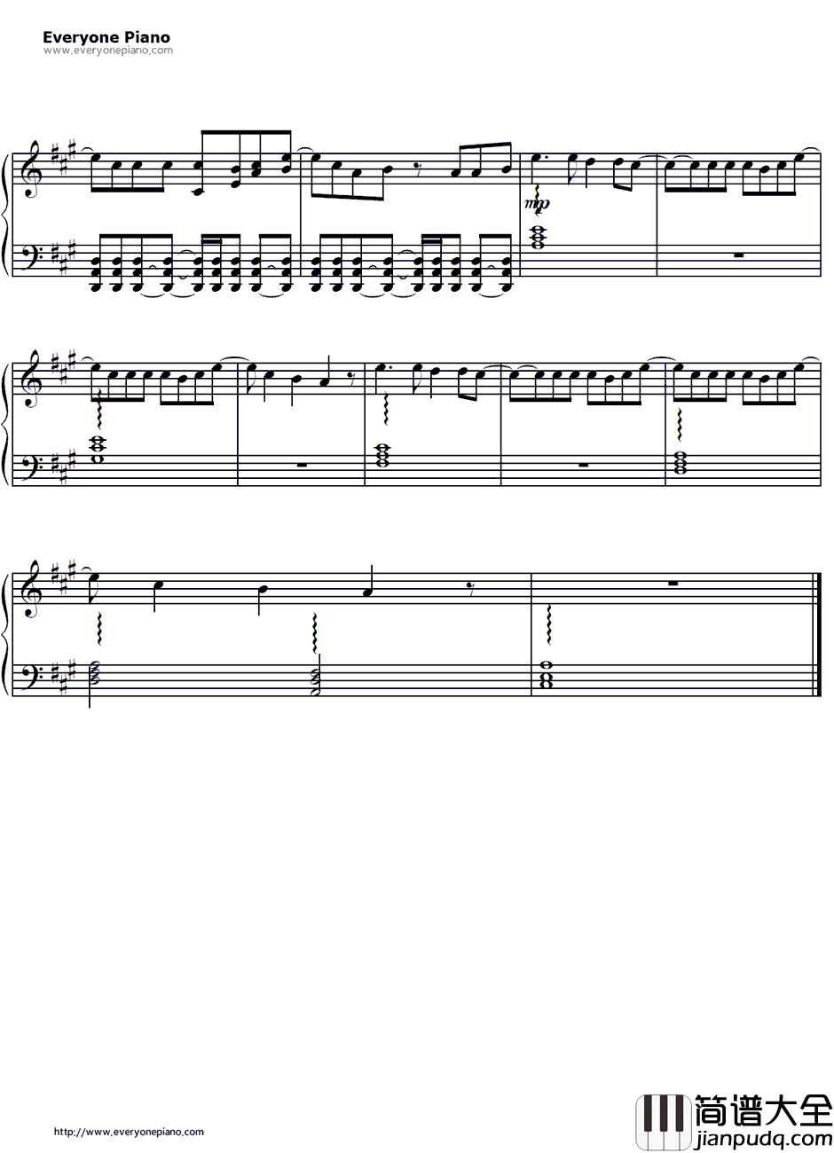 For_the_First_Time钢琴谱_TheScript_