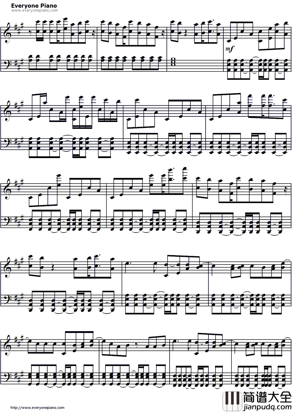 For_the_First_Time钢琴谱_TheScript_